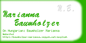 marianna baumholzer business card